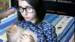 BigTit Girl in Glasses Blows me [JustFuckHer]