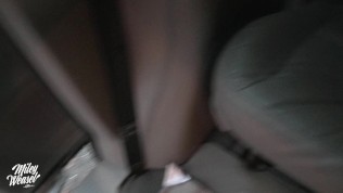 blonde amateur Miley Weasel risky public fuck in a car