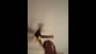 Bouncing on hubby’s cock