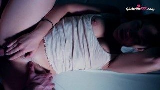BRUNETTE SUCKING COCK AND HARD SEX POV
