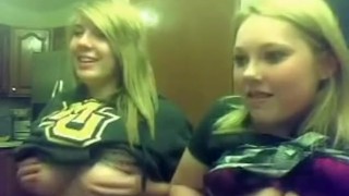 College Friends flash on webcam