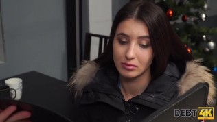Debt4k. Sexy Lady Has No Money For Car But Manages It With Hairy Pussy