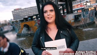 DEUTSCHE FETTE TEEN ABSCHLEPPEN – German fat chubby teen public pick up casting on street