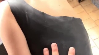 GERman Girl Fucked in Latex