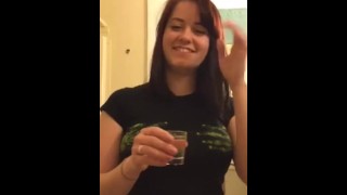 Girl drinks friend’s pee