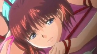 Horny hentai girl masturbates