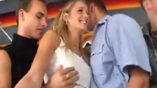 Hot Blonde groped in bus