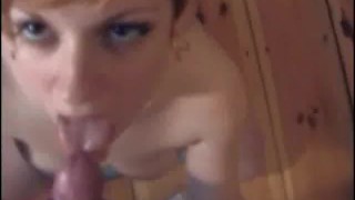 Hot red head obeys her man