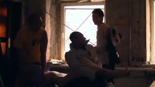 Insane double penetration gang bang