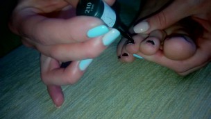 Ksenia's Foot Fetish – Painting Nails On My Sexy Feet