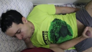 My STEPDAD woke me up with his dick and filled my face with his cum