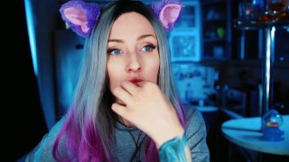Neko 4K ASMR Lollipop + Gum chewing + Kissing ❤ Nya! Kawaii ^_^