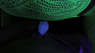 Neon Blacklight Glowing Bad Dragon Creampie and Facial