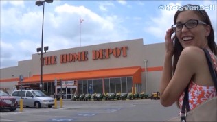 Risky B-Day Public Ohmibod Masturbation & Facial