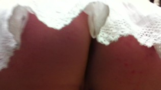 Shoe Shopping upskirt, No Panties