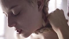 Skinny braid hair girl to be dominated