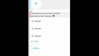 Snapchat Video 2 Salope Coquine Francaise Cochonne Grosse Bite Gicle Sperme