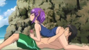 Young men masturbate and fuck on the beach | Anime hentai