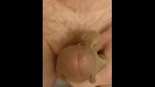 Cumming hard in her smelly nylon sock