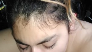 Daddy came all over my face and I loved it