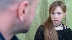 Debt4k. Jobless Lassie Should Ride Mature Mans Dick For New Iphone