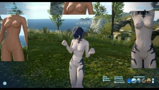 Final Fantasy 14 nude mod Miqo’Te+ Au Ra