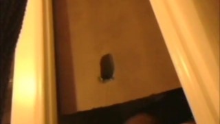 Guy climbs under Gloryhole To Fuck….hot!!!!