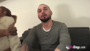 He gets cuckolded by his hot girlfriend, SHE LOVES IT!!!