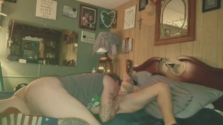 Hot amateur couple 69 position,wife gets mouth and faceful of cum