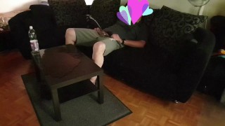 (M)essy pissing 09 – On the couch, watching TV, not bothering to get up.