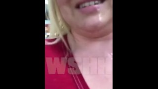 Milf cum in face in public