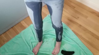Norma wets her jeans, then gets pissed on