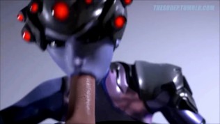 Overwatch Widowmaker gets plowed full sound compilation 2019