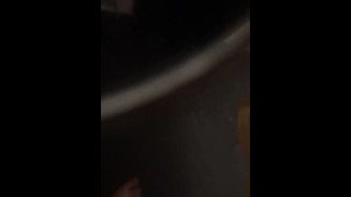 Pissing on clothes in changing room and wiping pussy with clothes