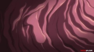 Poor anime chick got surrounded by a dozen of very horny goblins