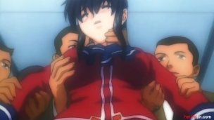 Schoolgirls get groped on the bus by handsome dude | Hot Hentai Sex