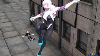 Spider Gwen X Rhino [MegaParodies.com]