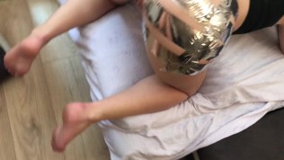 Step Sis begs me to GAPE her ASS duct tape