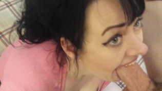 Tits come out at 2:18! POV deepthroat blowjob best wife ever!