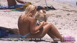Topless Hot Girls Fill The Sand In Miami South Beach