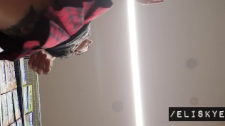 Upskirt in the supermarket – Eli Skye