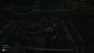 Wujeeta Thanks Dragonborn For Helping Her At The Riften Docks