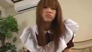 Yu Aizawa shows shaved crack under uniform while sucking cock – More at hotajp.com