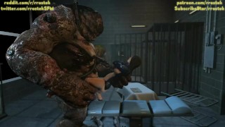 Ashley Williams and Femshep fucked hard by 3D Monsters in Labroom animation