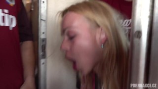 Boyfriend doesn’t want her to be such a whore , GANGBANG İN TRAİN