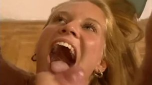 Cassandra Wild in  a gangbang scene