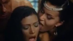 Classic threesome anal fucking