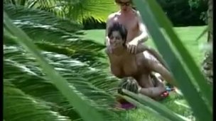 Dalila double penetration at the pool