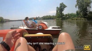 HUNT4K. Big natural boobs hypno hunter and make him pay well