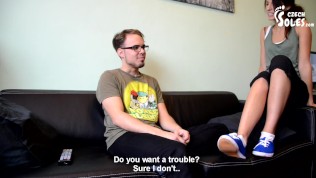 mean sister punishment – czechsoles clip (smelly feet, socks foot fetish)